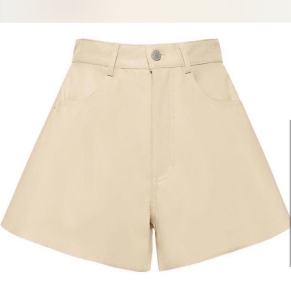 WeWoreWhat High Waist Cream Shorts
